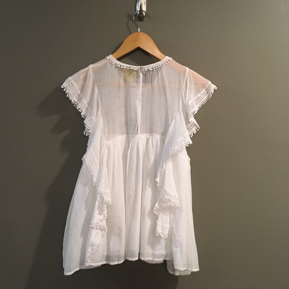 |SOLD|NWT Maeve Anthropologie Callie Ruffled Top L - Picture 4 of 8